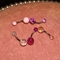 Hạt acrylic Đôi nút thắt ở bụng Xuyên đồ trang sức 14ga Màu sắc cầu vồng