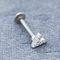 V Shape Crystal Gems Labret Back Earrings Steel phẫu thuật 8mm