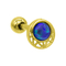Bông tai Sụn Daith Xuyên trang sức có hình mặt trăng rỗng được khảm bằng đá quý Opal