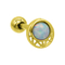 Bông tai Sụn Daith Xuyên trang sức có hình mặt trăng rỗng được khảm bằng đá quý Opal