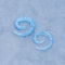 Chất liệu acrylic Nút bịt tai Đường hầm Xoắn ốc Màu xanh sáng bóng với vòng da
