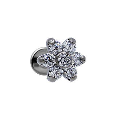 Pha lê đầy màu sắc Titan Xuyên trang sức Chủ đề nội bộ Vòng đeo mũi phong cách Labret