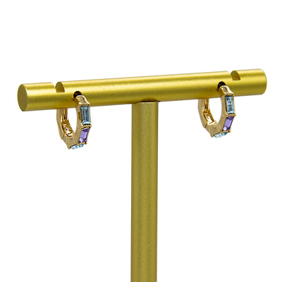 Vòng thép không gỉ Vòng kim cương Stud sụn Bông tai Bông tai đính đá Opal màu trắng