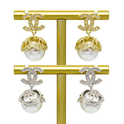 316 khuyên tai bằng thép không gỉ Trang sức 18mm Ngọc trai xỏ lỗ