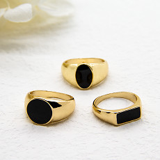 Đá đen Kim cương 925 Bạc mạ vàng Vòng Hoop 17mm cho các cô gái